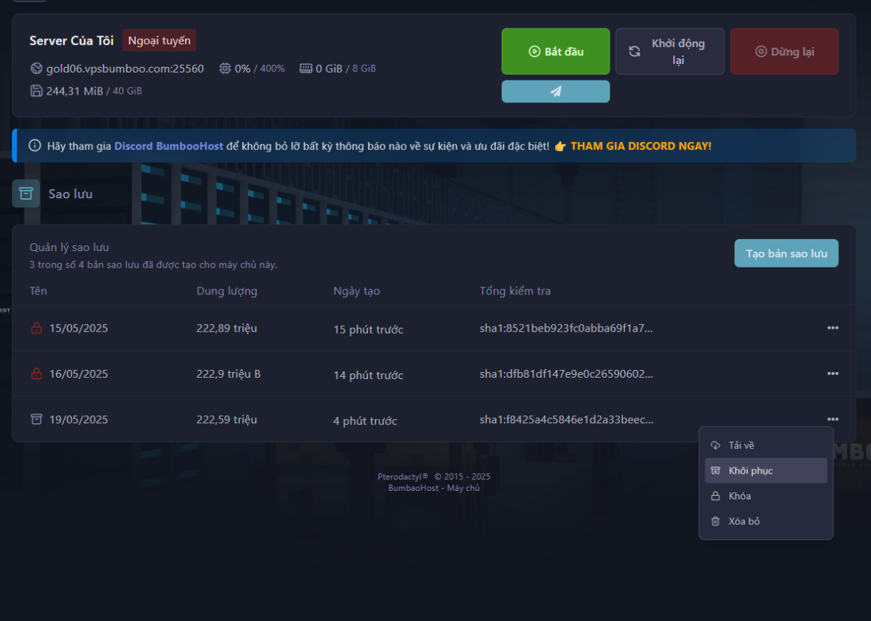 Backups Preview